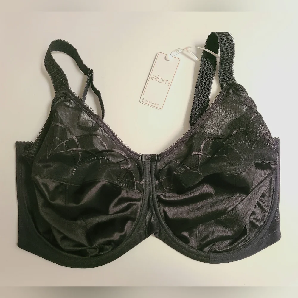 Elomi Cate Underwire Full Cup Banded Bra Black US 38K UK 38H